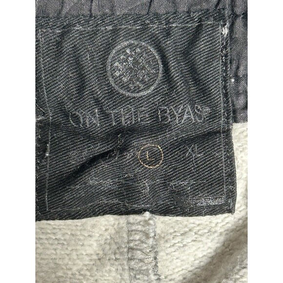 On the Byas Men's Joggers Size Large Gray Drawstring Gray/black Loungewear - Picture 9 of 10